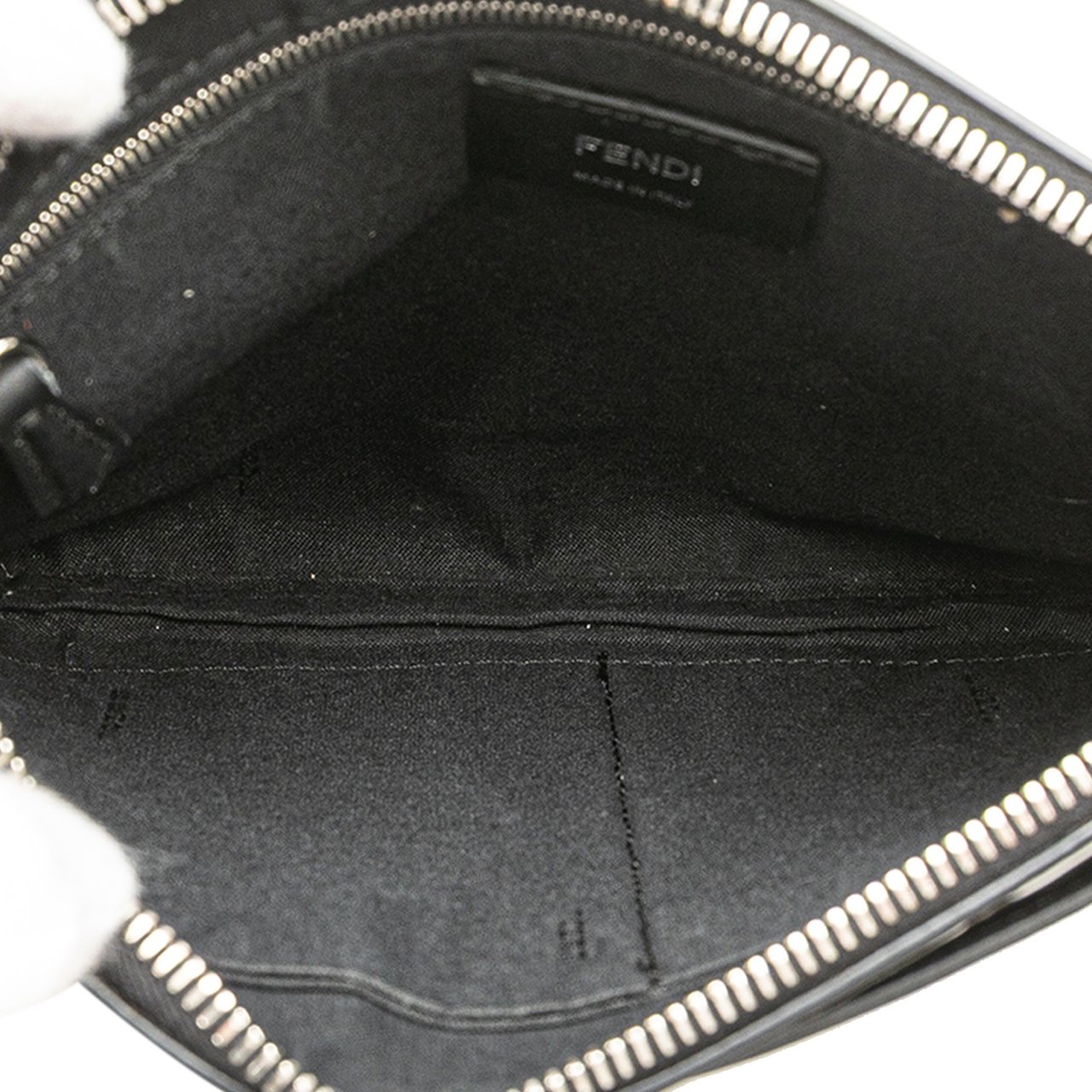 Fendi FF Embossed Leather 1974 Crossbody Bruin