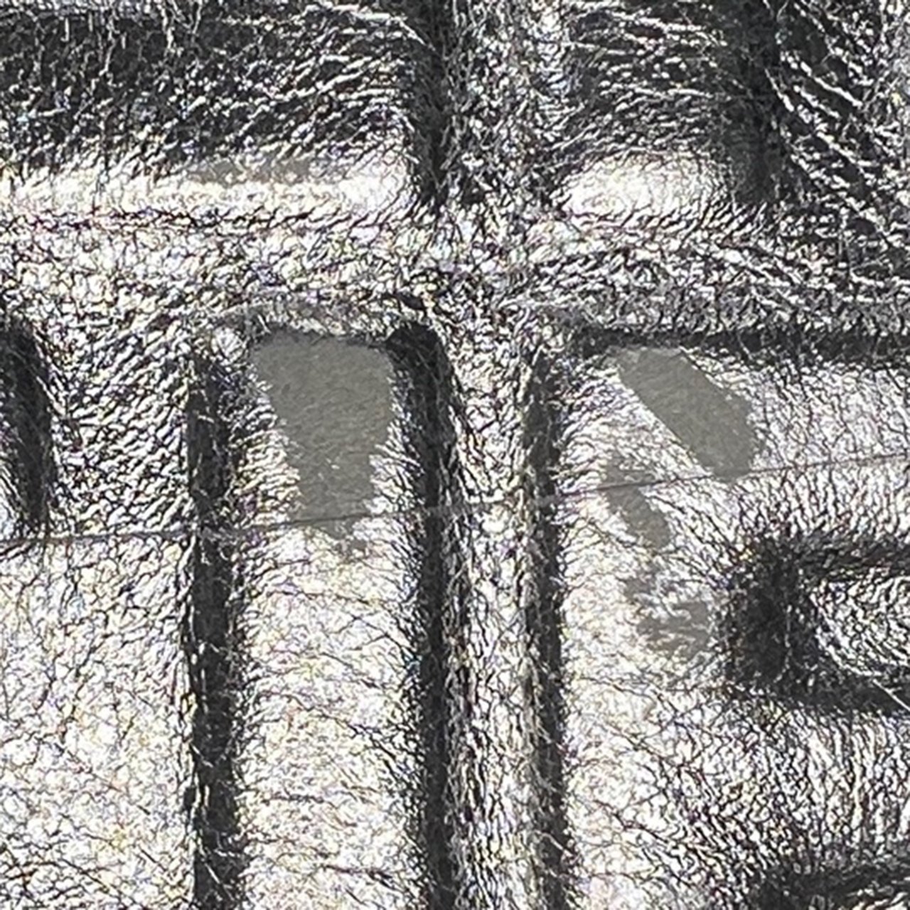 Fendi Zucca Embossed Leather Baguette Satchel Zilver