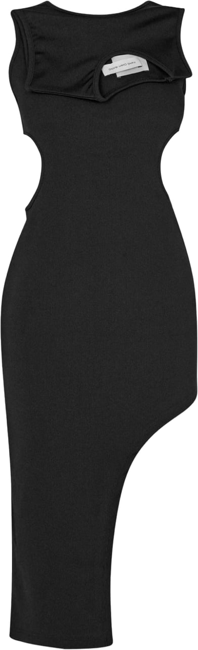Feng Chen Wang Double Collar Dress Zwart