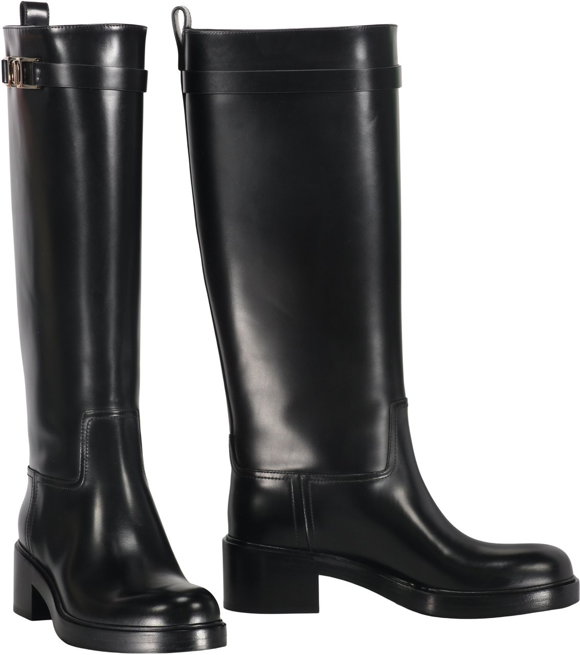 Ferragamo Leather boots Zwart