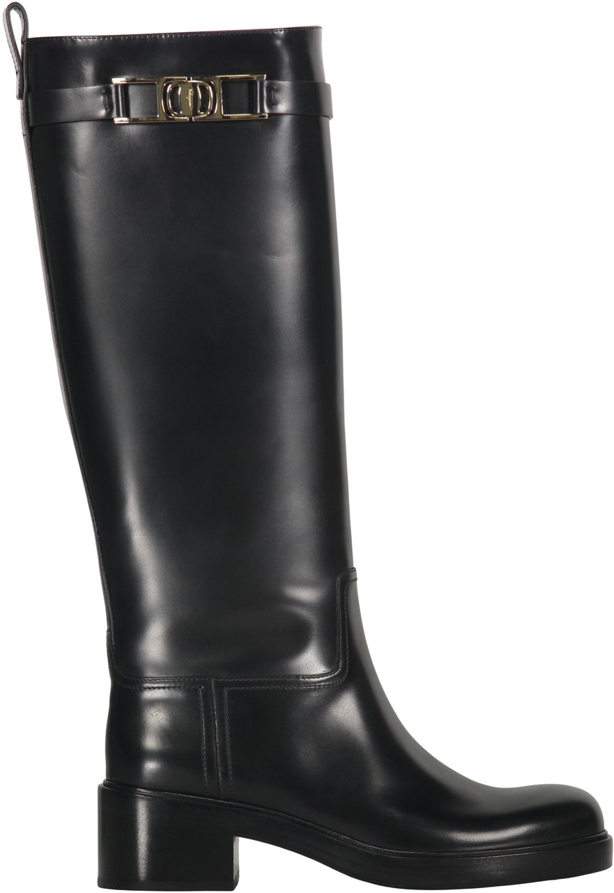Ferragamo Leather boots Zwart