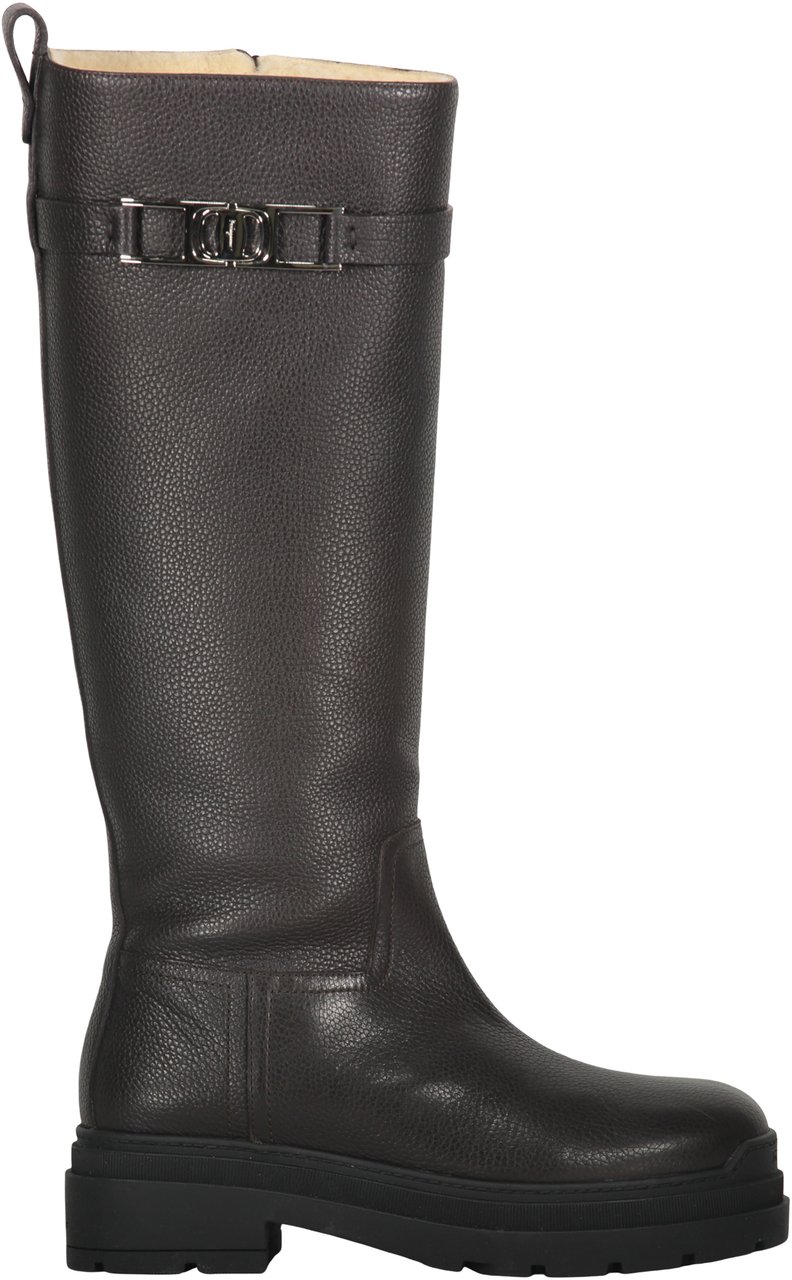 Ferragamo Leather boots Zwart
