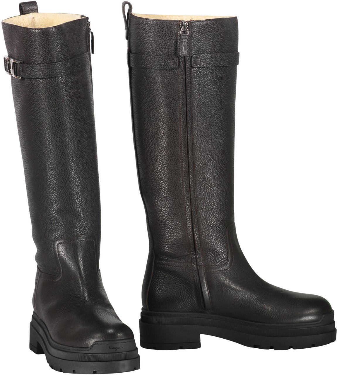 Ferragamo Leather boots Zwart