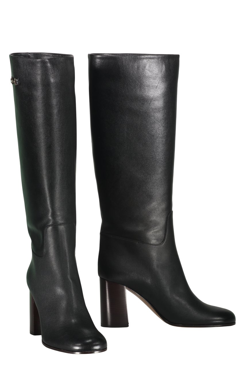 Ferragamo Leather boots Zwart
