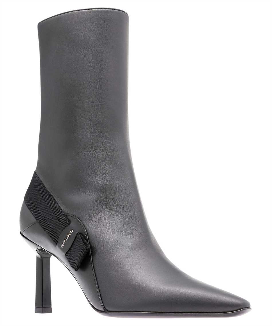 Ferragamo Virgilia leather boots Zwart