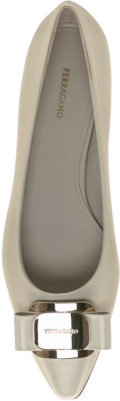 Ferragamo Ballerina Zea New Vara Beige