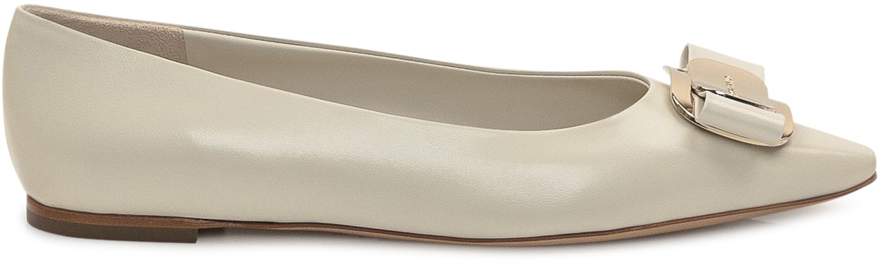Ferragamo Ballerina Zea New Vara Beige