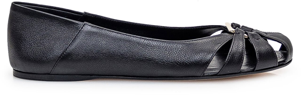 Ferragamo Ballerina in Pelle Zwart