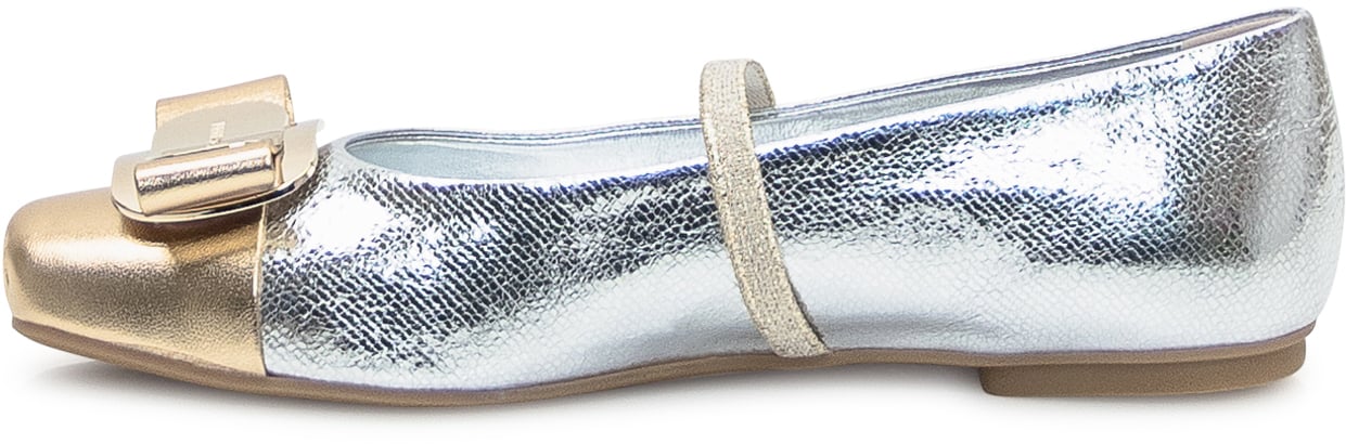 Ferragamo Ballerina Zina Toe Zilver
