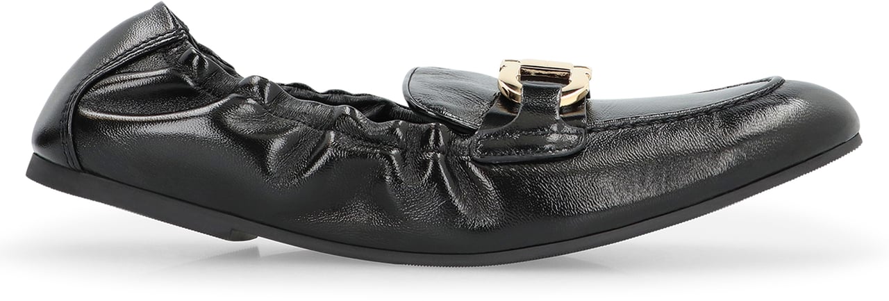 Ferragamo Jodie Leather loafers Zwart