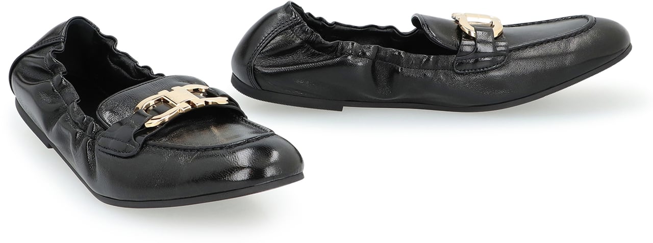 Ferragamo Jodie Leather loafers Zwart