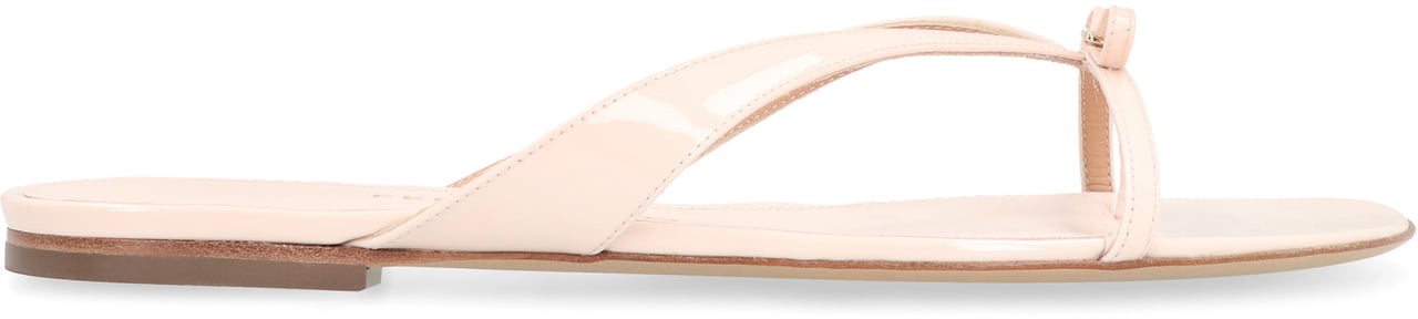 Ferragamo Mini Bow Leather flip-flops Roze