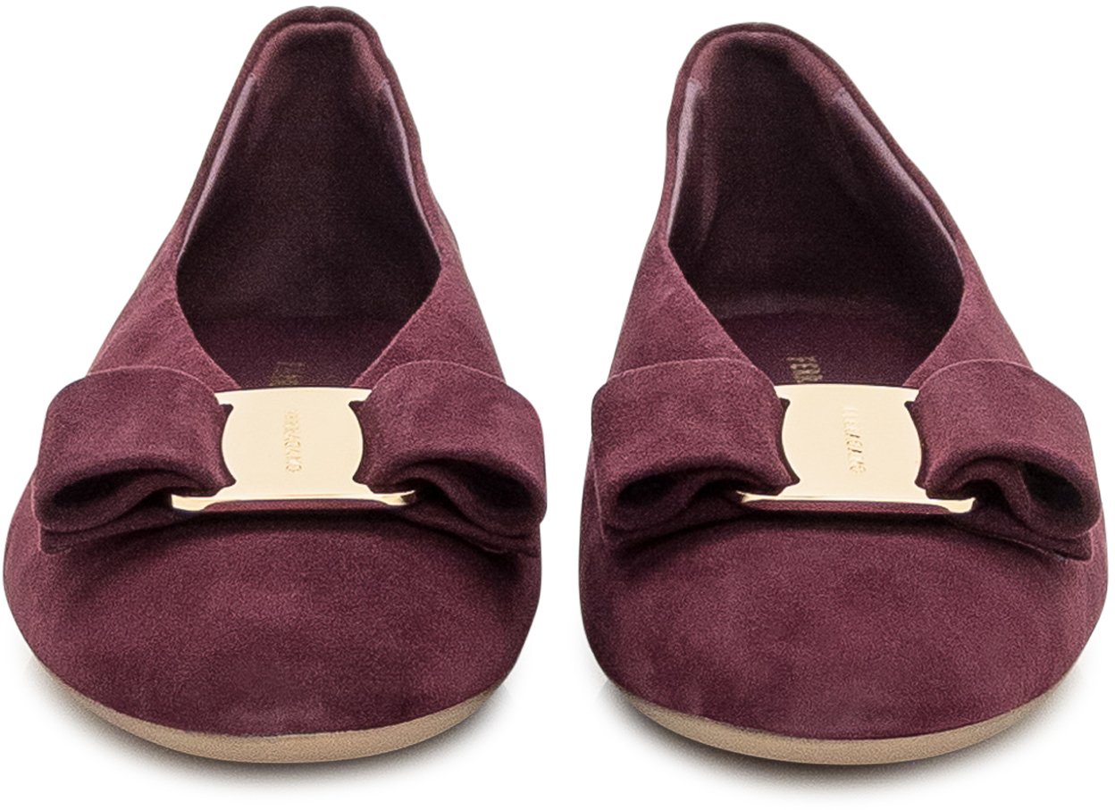 Ferragamo Ballerine Ferragamo in camoscio Paars