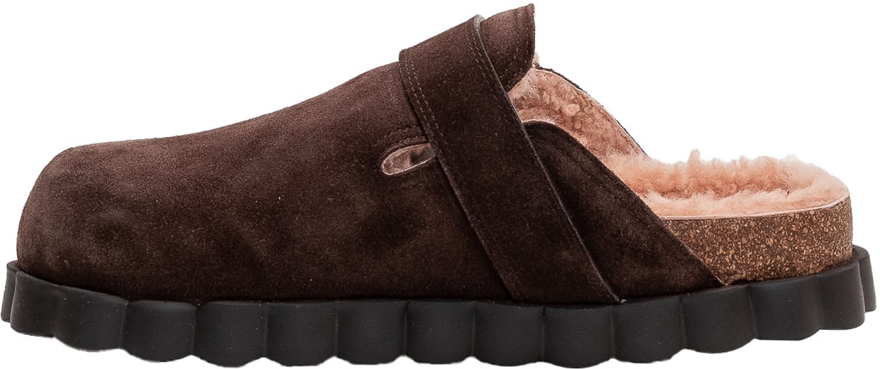 Ferragamo Ferragamo Sabot in Pelle Scamosciata Bruin