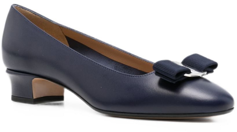 Ferragamo With Heel Navy Navy