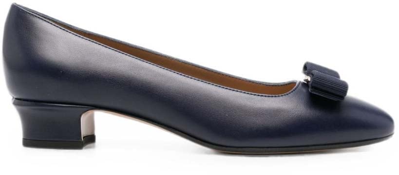 Ferragamo With Heel Navy Navy