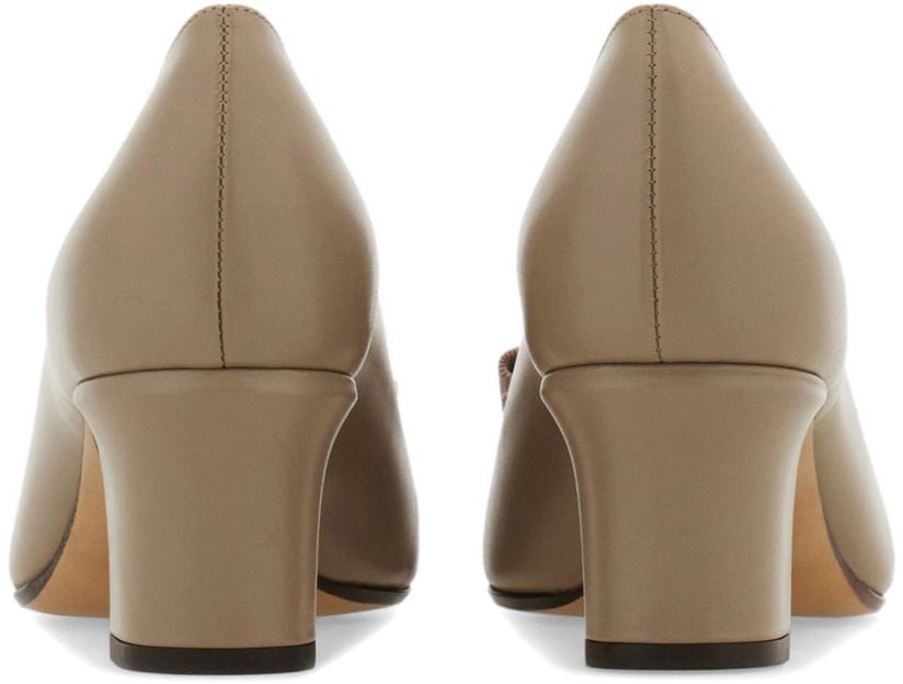 Ferragamo With Heel Brown Taupe