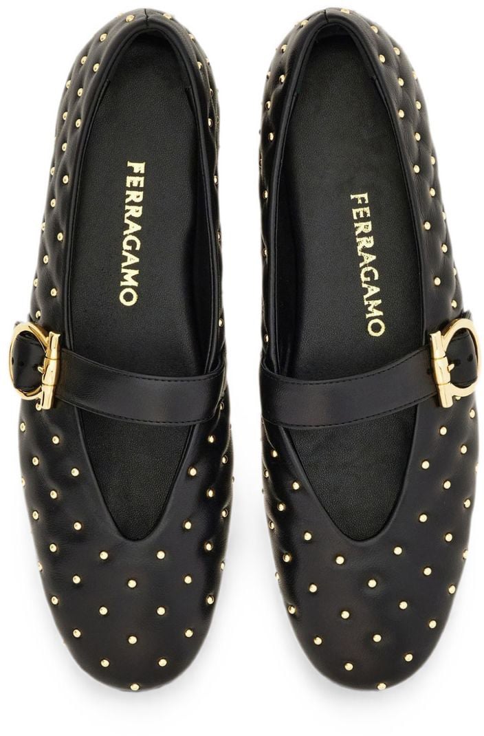 Ferragamo Flat Shoes Black Zwart