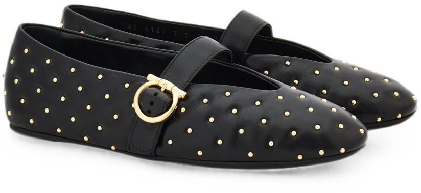 Ferragamo Flat Shoes Black Zwart
