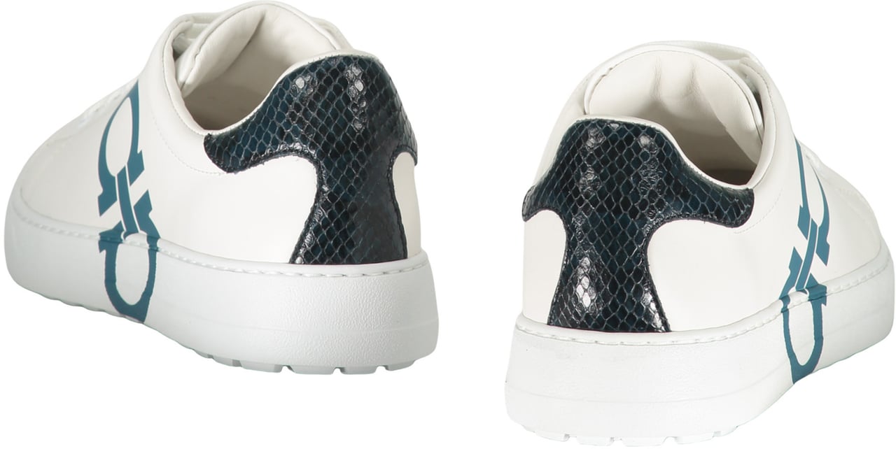 Ferragamo Leather low-top sneakers Wit