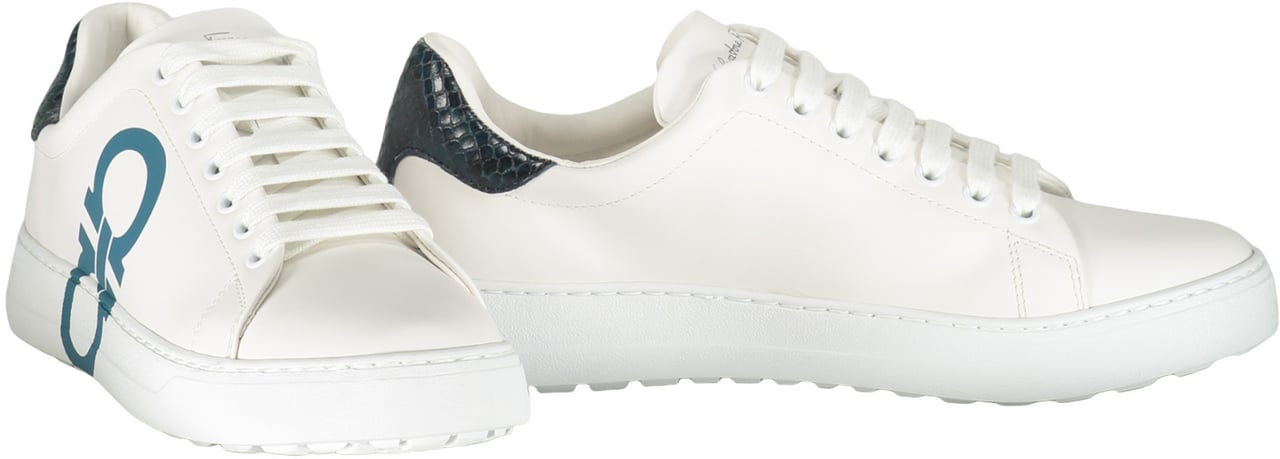 Ferragamo Leather low-top sneakers Wit