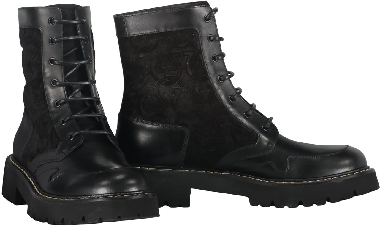Ferragamo Lace-up ankle boots Zwart