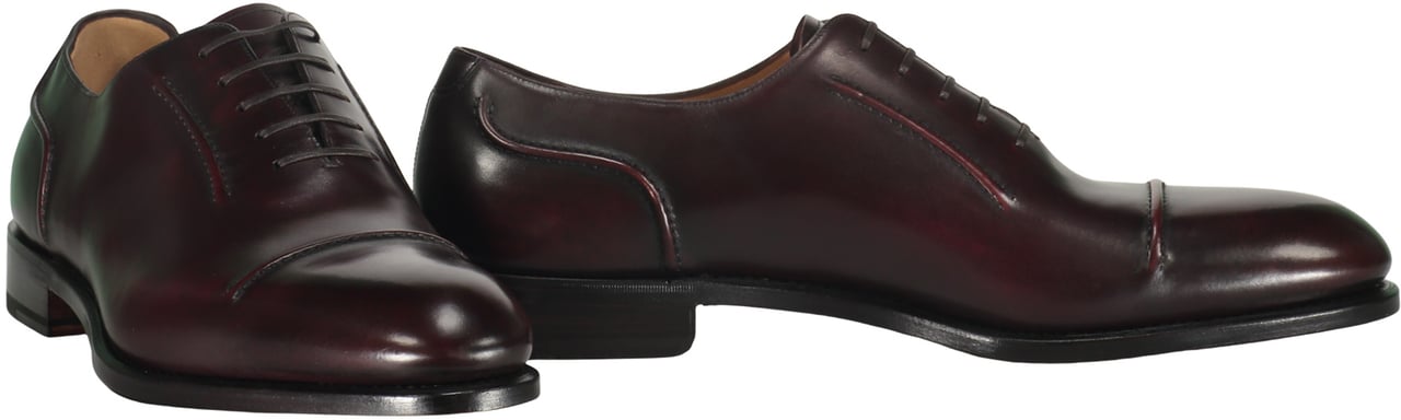 Ferragamo Leather lace-up shoes Paars