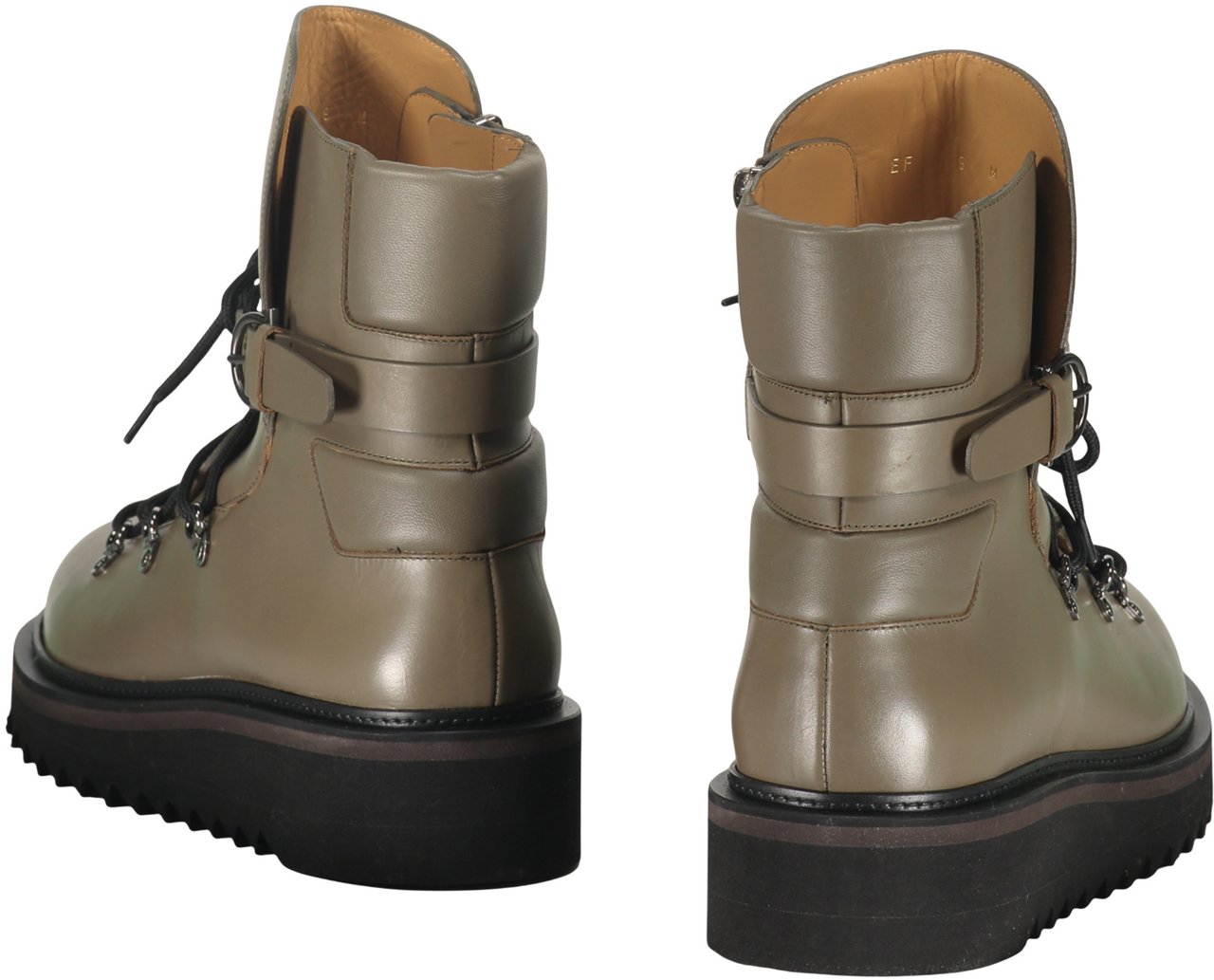 Ferragamo Leather lace-up boots Geel