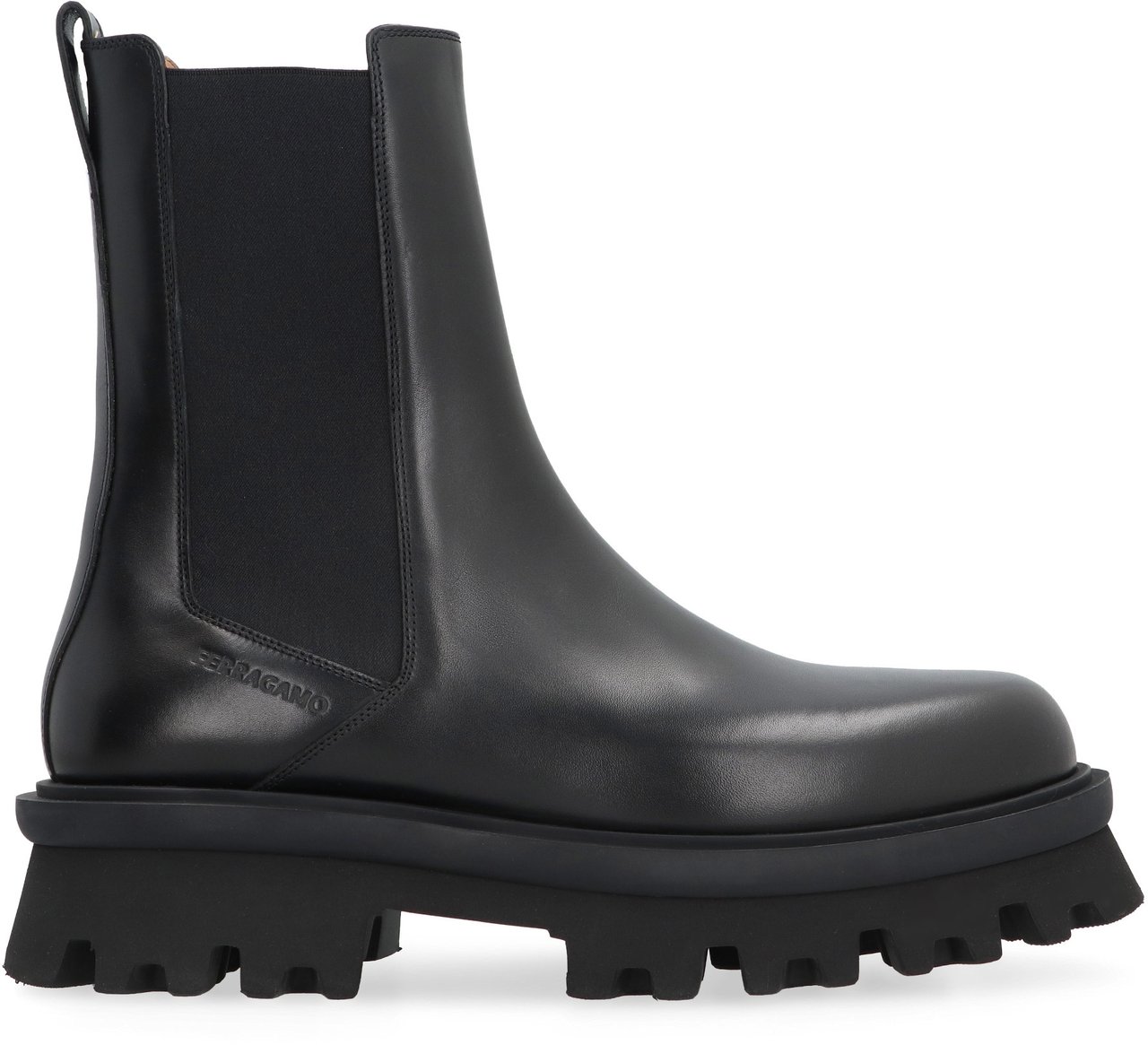 Ferragamo Leather Chelsea boots Zwart