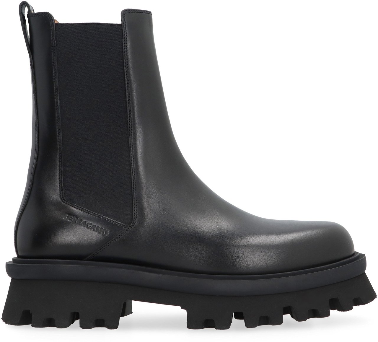 Ferragamo Leather Chelsea boots Zwart