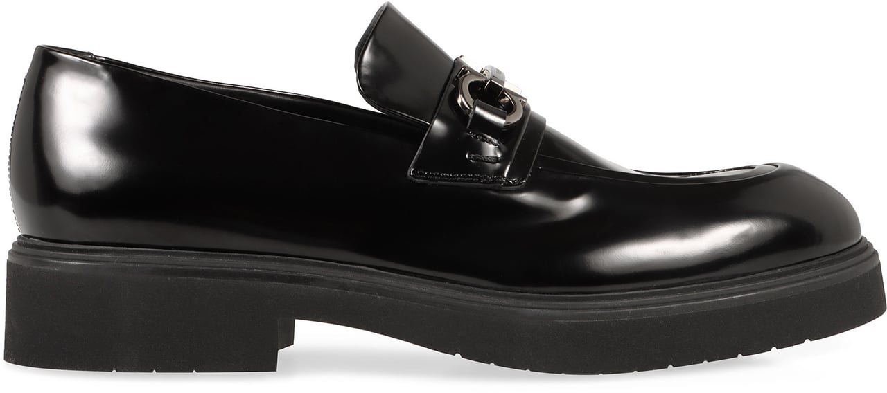 Ferragamo Fiorello Leather loafers Zwart