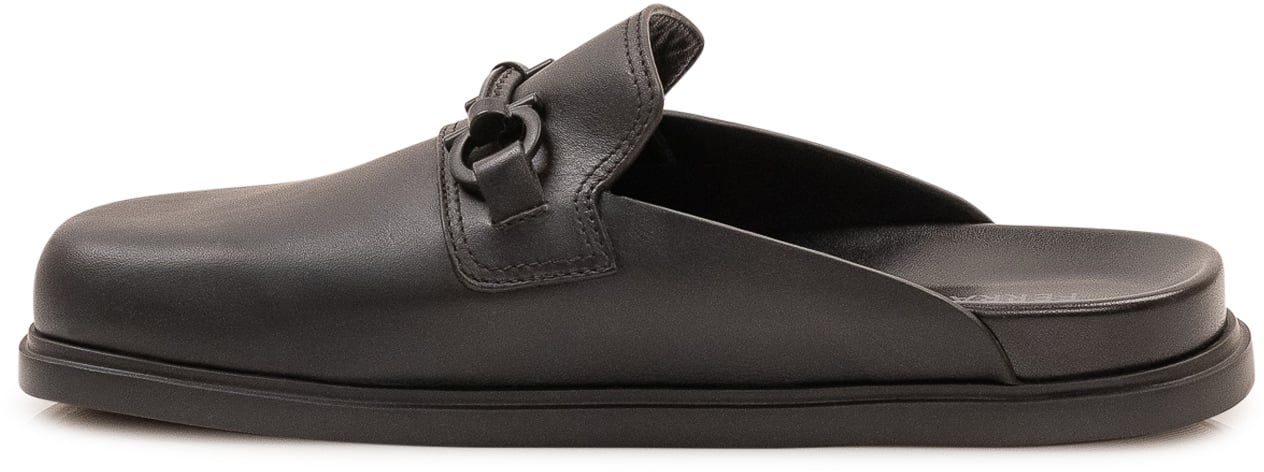Ferragamo Sabot Santiago in Suede Zwart