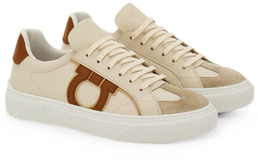 Ferragamo Sneakers Ecru Wit