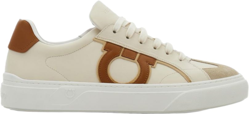 Ferragamo Sneakers Ecru Wit
