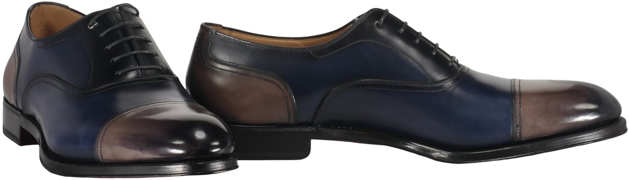 Ferragamo Leather lace-up shoes Blauw