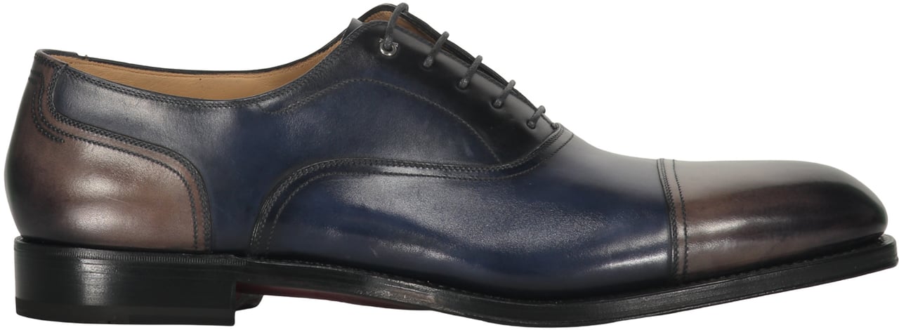 Ferragamo Leather lace-up shoes Blauw