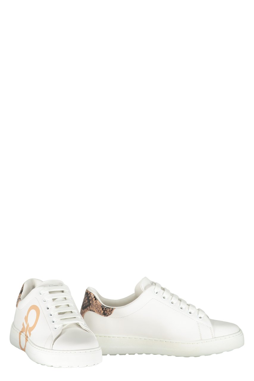 Ferragamo Leather low-top sneakers Wit