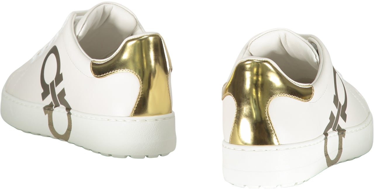 Ferragamo Leather low-top sneakers Wit