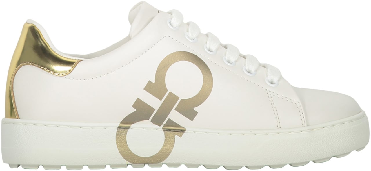Ferragamo Leather low-top sneakers Wit