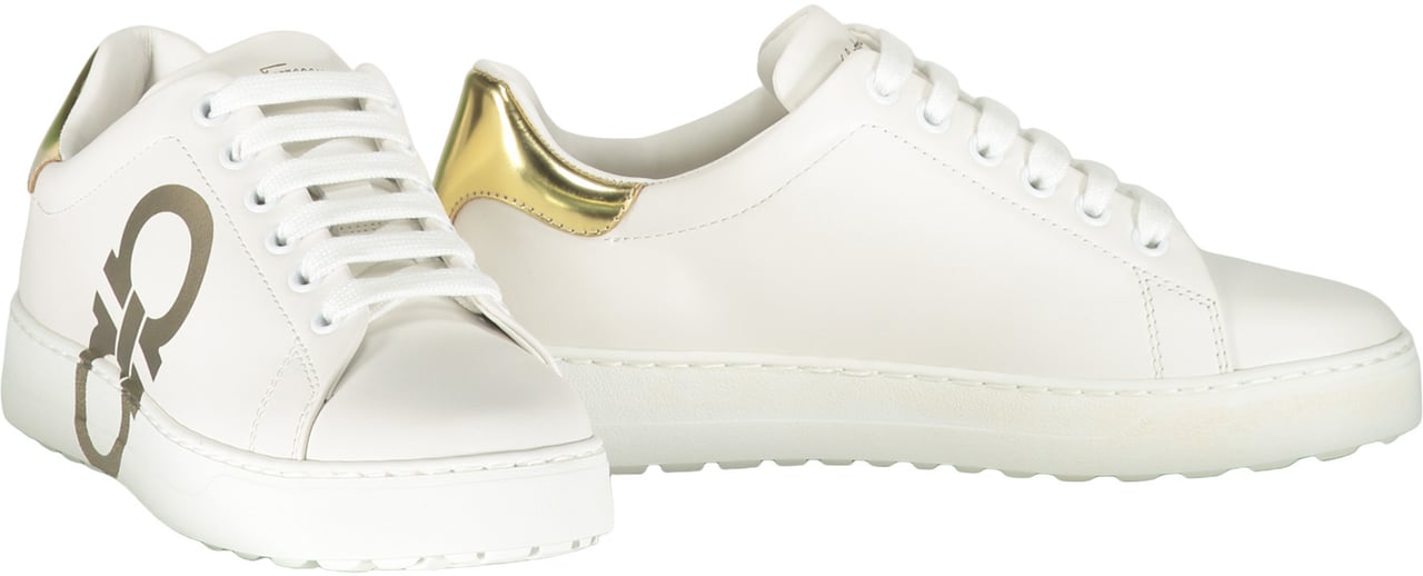 Ferragamo Leather low-top sneakers Wit