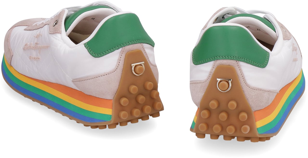 Ferragamo Nylon low-top sneakers Wit