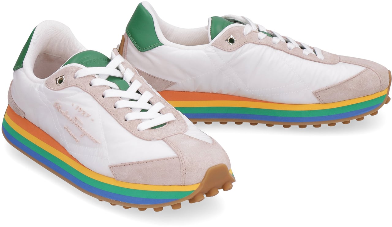 Ferragamo Nylon low-top sneakers Wit