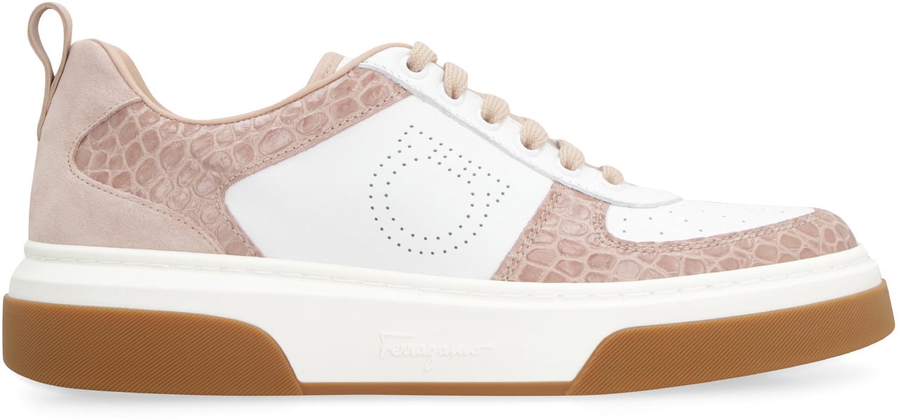 Ferragamo Leather low-top sneakers Wit
