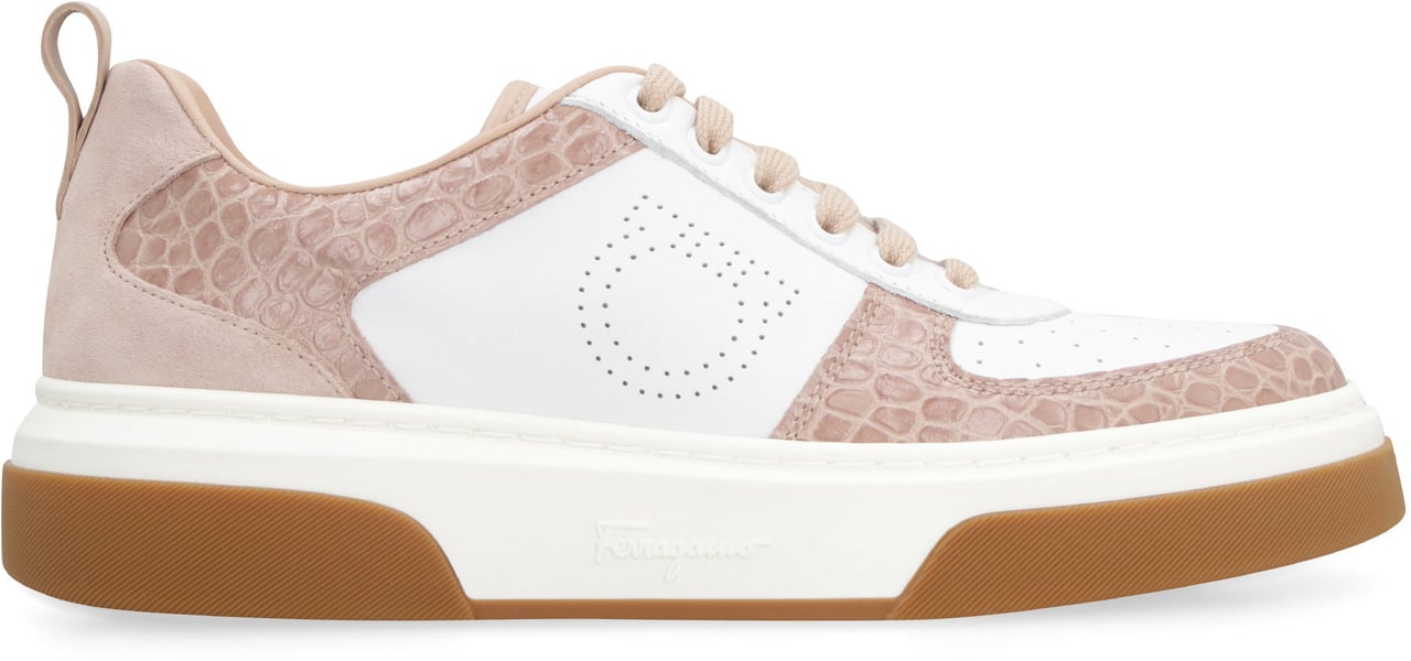 Ferragamo Leather low-top sneakers Wit