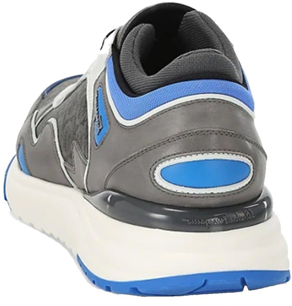 Ferragamo Salvatore Ferragamo Leather Logo Sneakers Grijs