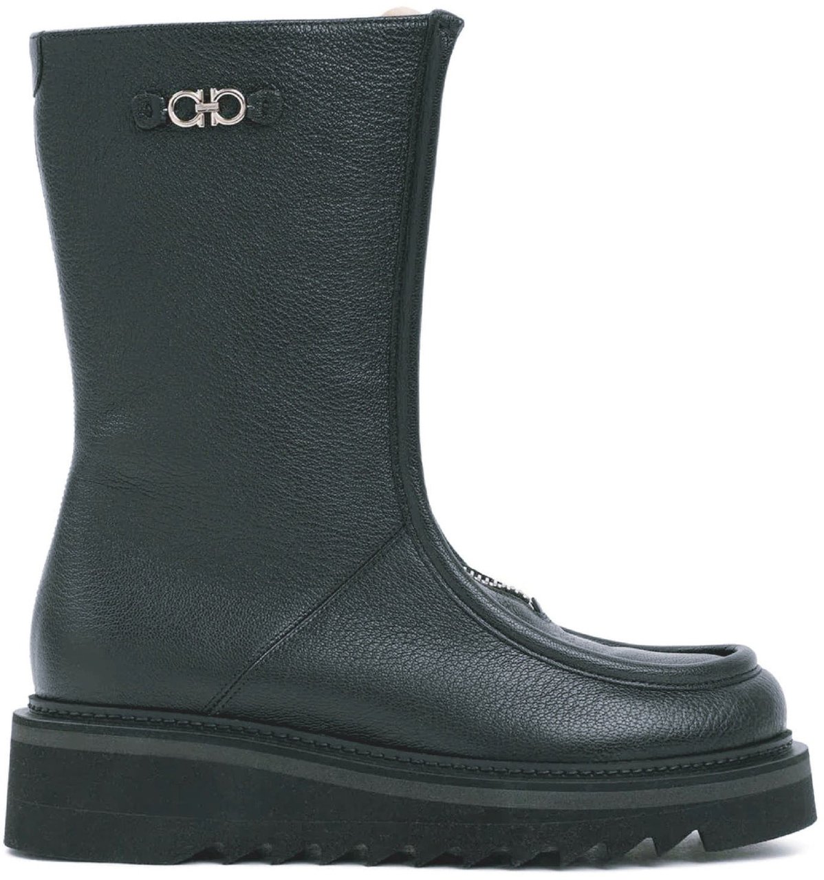 Ferragamo Salvatore Ferragamo Eurialo Leather Boots Zwart