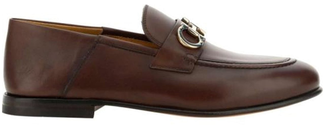 Ferragamo Salvatore Ferragamo Gin Leather Loafers Bruin