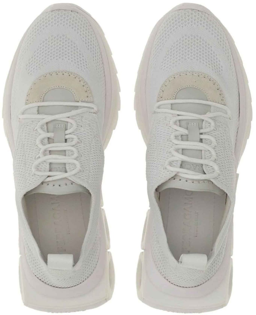 Ferragamo Salvatore Ferragamo Gancini Sole Sneakers Wit
