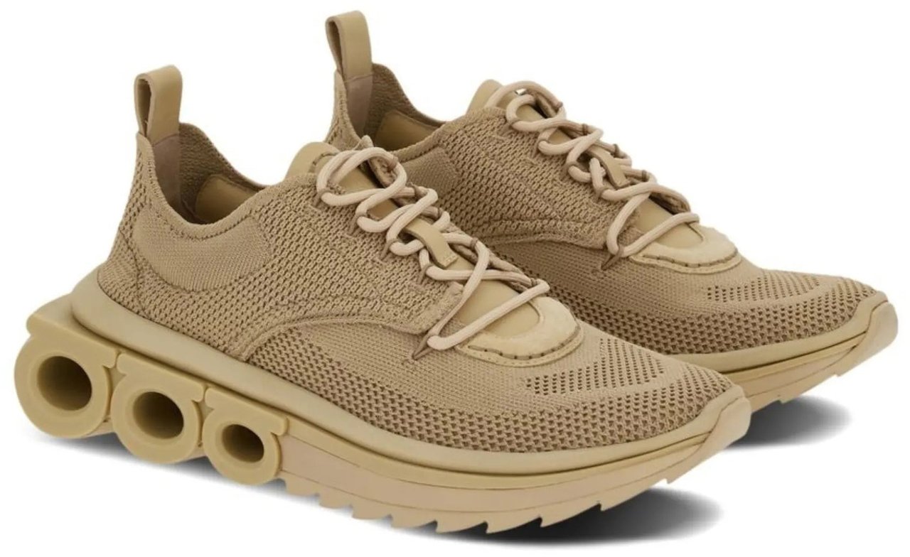 Ferragamo Salvatore Ferragamo NIMA KNIT Sneakers Beige