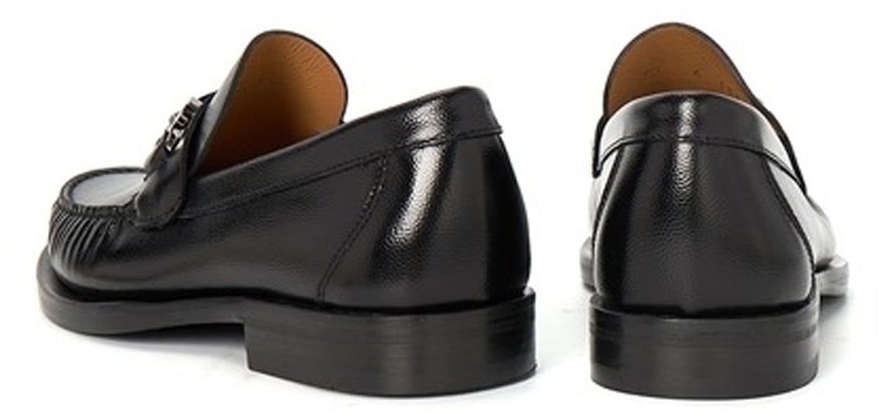 Ferragamo Salvatore Ferragamo Fort Leather Loafers Zwart